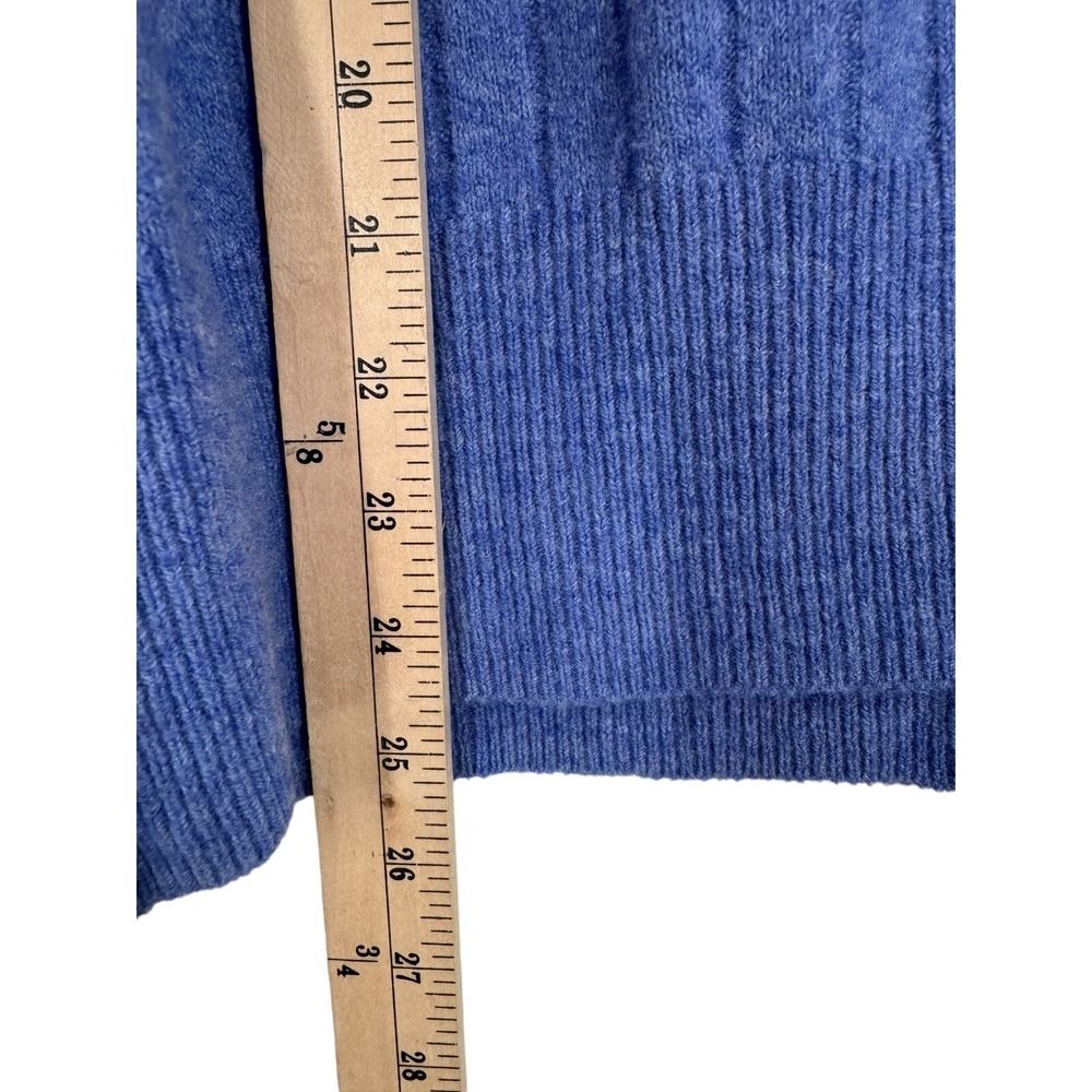 Madewell Women's Blue Heather Bowden Henley Coziest Yarn Sweater Size Small - Picture 9 of 9